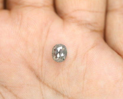1.31 CT Natural Salt and Pepper Oval Diamond | Ideal for Wedding and Multiple Occasions | Gold Ring Diamond
