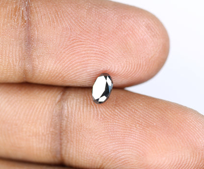0.59 CT Rustic Black Oval Diamond | Oval Shape for Wedding Jewelry, Engagement Ring | Rustic Black Diamond for Gold Ring