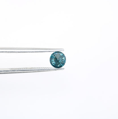 0.39 CT Popular Blue Round Brilliant Cut Polished Diamond | Ideal for Halo Engagement Rings and Gold Jewelry | High-Quality Loose Gemstone