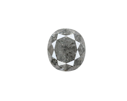 1.16 CT Natural Salt and Pepper Oval Diamond | Custom Ring, Wedding Jewelry | Gold Ring Diamond