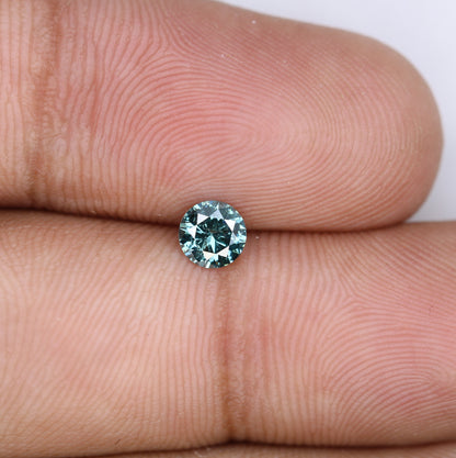 0.41 CT Fancy Blue Round Brilliant Cut Loose Polished Diamond | Ideal for Wedding Rings and Gold Jewelry | High-Quality Loose Gemstone