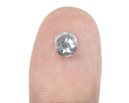 1.16 CT Natural Salt and Pepper Oval Diamond | Custom Ring, Wedding Jewelry | Gold Ring Diamond