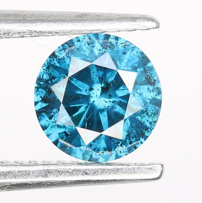 0.47 CT Natural Round Brilliant Cut Blue Polished Diamond | Ideal for Wedding Jewelry and Gold Rings | High-Quality Loose Gemstone