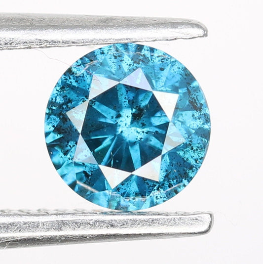 0.47 CT Natural Round Brilliant Cut Blue Polished Diamond | Ideal for Wedding Jewelry and Gold Rings | High-Quality Loose Gemstone