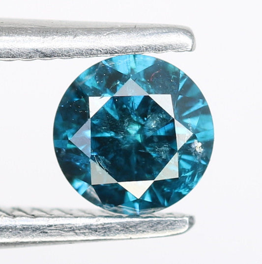 0.29 CT 4.20 MM Blue Round Brilliant Cut Loose Diamond | Perfect for Wedding Rings and Gold Jewelry | Ideal for Custom Jewelry Making