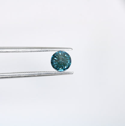 0.48 CT Round Brilliant Cut Blue Rustic Polished Diamond | Ideal for Designer Rings and Gold Jewelry | High-Quality Loose Gemstone
