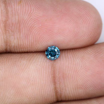 0.29 CT 4.20 MM Blue Round Brilliant Cut Loose Diamond | Perfect for Wedding Rings and Gold Jewelry | Ideal for Custom Jewelry Making