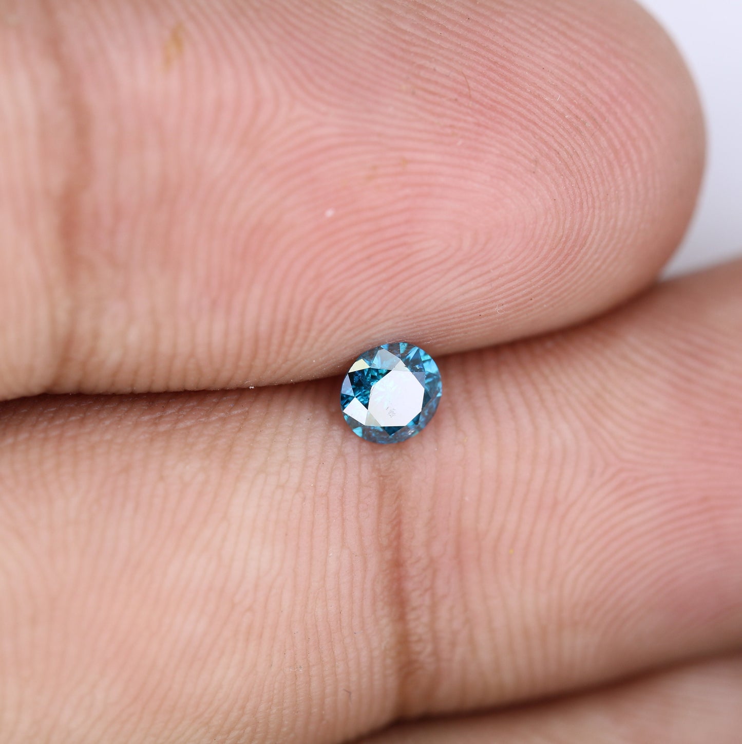 0.29 CT 4.20 MM Blue Round Brilliant Cut Loose Diamond | Perfect for Wedding Rings and Gold Jewelry | Ideal for Custom Jewelry Making