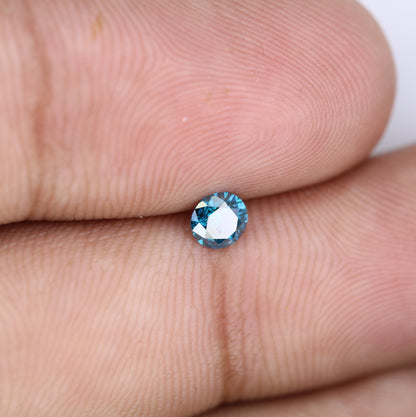 0.29 CT 4.20 MM Blue Round Brilliant Cut Loose Diamond | Perfect for Wedding Rings and Gold Jewelry | Ideal for Custom Jewelry Making