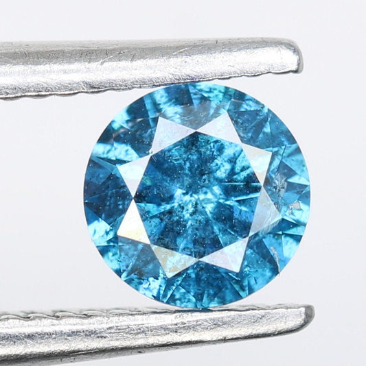 0.28 CT Natural Blue Round Rose Cut Diamond | Fancy Brilliant Cut | Polished for Engagement Rings and Gold Jewelry | High-Quality Gemstone