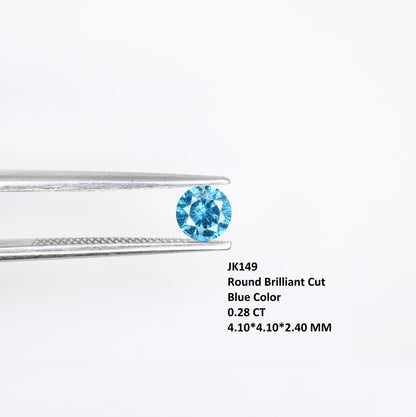 0.28 CT Natural Blue Round Rose Cut Diamond | Fancy Brilliant Cut | Polished for Engagement Rings and Gold Jewelry | High-Quality Gemstone