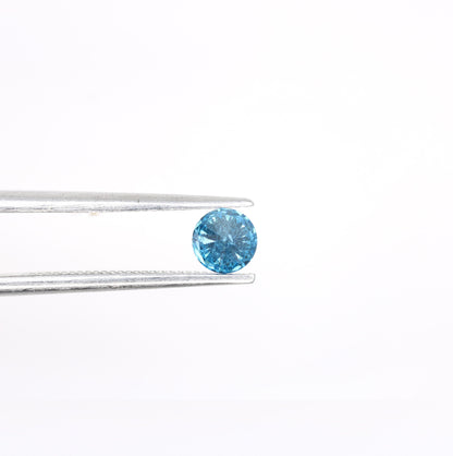0.28 CT Natural Blue Round Rose Cut Diamond | Fancy Brilliant Cut | Polished for Engagement Rings and Gold Jewelry | High-Quality Gemstone