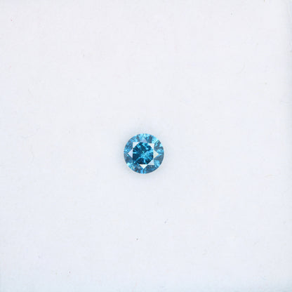 0.28 CT Natural Blue Round Rose Cut Diamond | Fancy Brilliant Cut | Polished for Engagement Rings and Gold Jewelry | High-Quality Gemstone