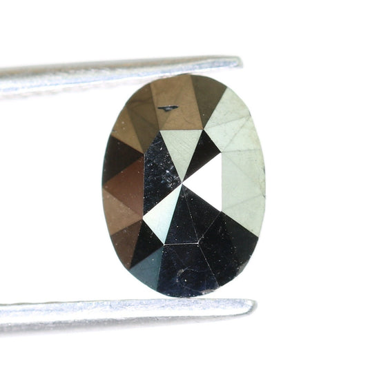 0.97 CT Fancy Black Oval Diamond | Loose Polished Oval Shape for Engagement Ring | Gold Ring Diamond