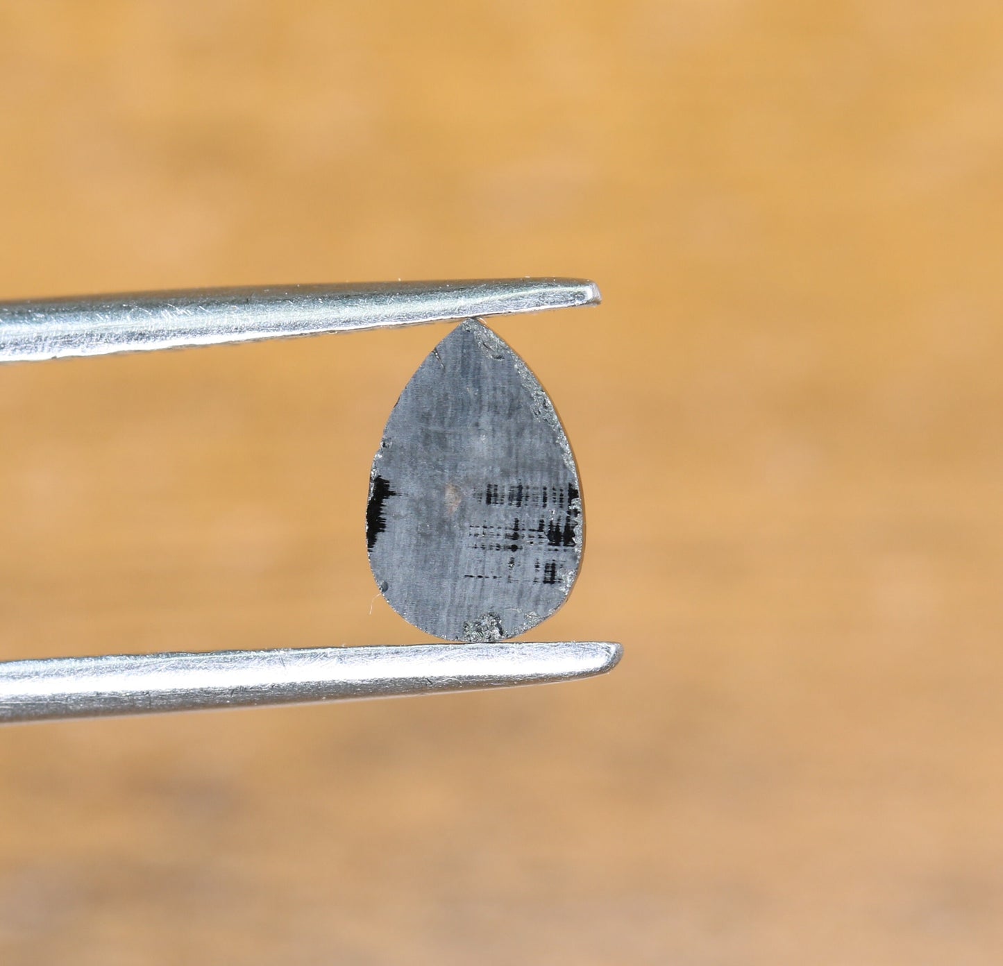 0.42 CT Black Rose Cut Pear Shape 6MM Diamond | Loose Stunning Gem for Custom Proposal Ring | Unique Gold Ring Accent