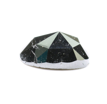 0.94 CT Natural Loose Oval Salt and Pepper Diamond | Black Color, 7.00mm Rose Cut Oval Shape | Gold Ring Diamond