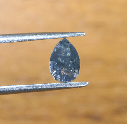 0.44 CT 6MM Natural Loose Pear Shape Diamond | Fancy Black Brilliant Cut Gem for Custom Pear Ring | Unique Gold Ring Accent