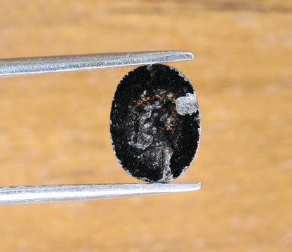 0.80 CT Natural Loose Oval Black Grey Salt and Pepper Diamond | Real Diamond for Engagement Ring