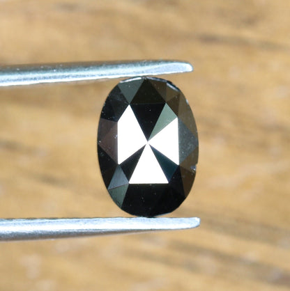 0.75 CT Natural Loose Oval Black Salt and Pepper Diamond | Ideal for Engagement Ring, Wedding Ring, Earring Pair