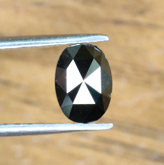 0.75 CT Natural Loose Oval Black Salt and Pepper Diamond | Ideal for Engagement Ring, Wedding Ring, Earring Pair
