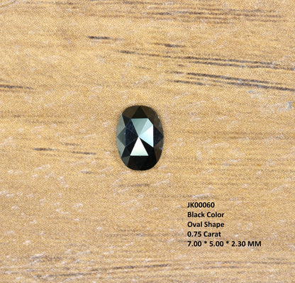 0.75 CT Natural Loose Oval Black Salt and Pepper Diamond | Ideal for Engagement Ring, Wedding Ring, Earring Pair