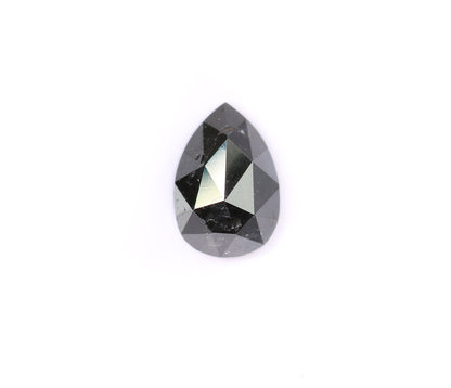 0.44 CT 6MM Natural Loose Pear Shape Diamond | Fancy Black Brilliant Cut Gem for Custom Pear Ring | Unique Gold Ring Accent