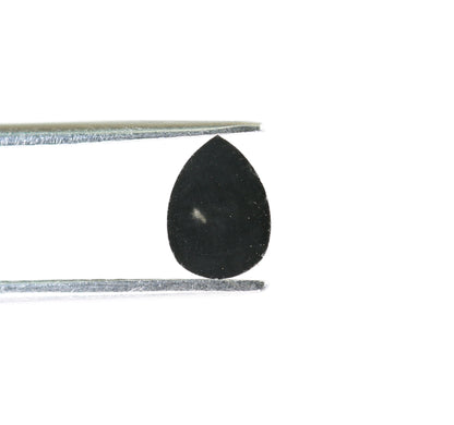 0.56 CT Pear Shape Brilliant Cut Natural Loose Diamond | Heated Black Color | Fancy Black Pear Cut Gem for Unique Jewelry Designs