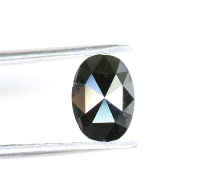 0.75 CT Natural Loose Oval Black Salt and Pepper Diamond | Ideal for Engagement Ring, Wedding Ring, Earring Pair
