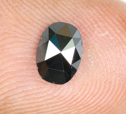 0.75 CT Natural Loose Oval Black Salt and Pepper Diamond | Ideal for Engagement Ring, Wedding Ring, Earring Pair