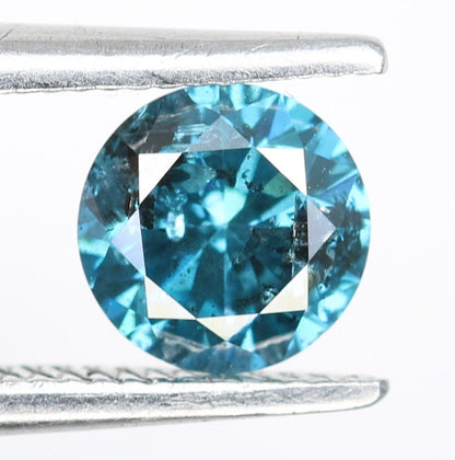 0.56 CT Stunning Round Brilliant Cut Fancy Blue Diamond | Ideal for Engagement Rings and Gold Jewelry | Premium Quality Loose Gemstone