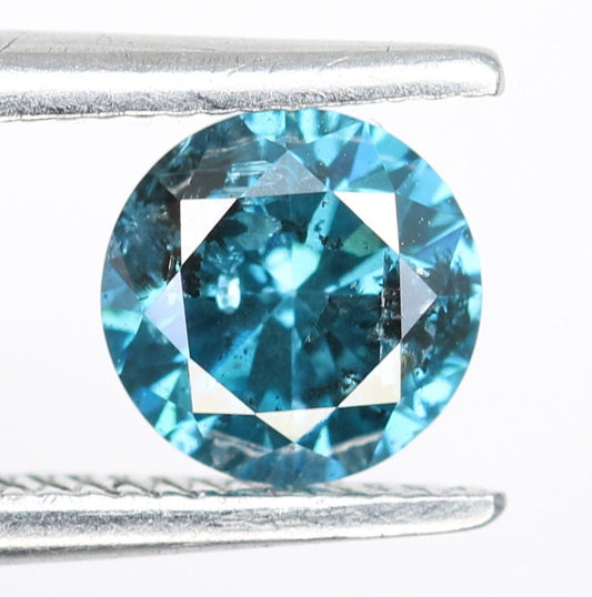 0.56 CT Stunning Round Brilliant Cut Fancy Blue Diamond | Ideal for Engagement Rings and Gold Jewelry | Premium Quality Loose Gemstone