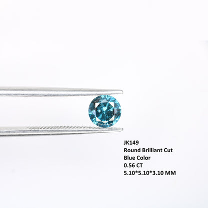 0.56 CT Stunning Round Brilliant Cut Fancy Blue Diamond | Ideal for Engagement Rings and Gold Jewelry | Premium Quality Loose Gemstone