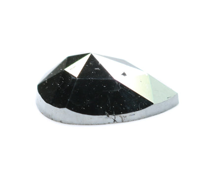 0.56 CT Pear Shape Brilliant Cut Natural Loose Diamond | Heated Black Color | Fancy Black Pear Cut Gem for Unique Jewelry Designs