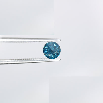 0.52 CT Brilliant Cut Loose Polished Round Blue Diamond | Ideal for Eternity Bands and Gold Rings | High-Quality Gemstone