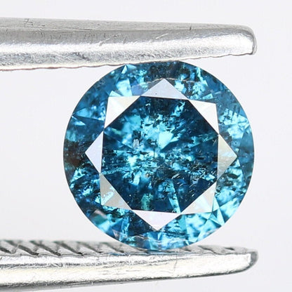 0.36 CT Natural Blue Round Brilliant Cut Polished Diamond | Ideal for Elegant Wedding Bands and Luxury Gold Jewelry | Premium Loose Gemstone
