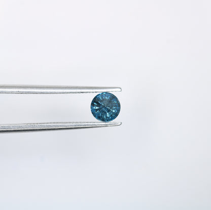 0.36 CT Natural Blue Round Brilliant Cut Polished Diamond | Ideal for Elegant Wedding Bands and Luxury Gold Jewelry | Premium Loose Gemstone