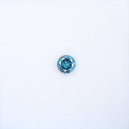 0.36 CT Natural Blue Round Brilliant Cut Polished Diamond | Ideal for Elegant Wedding Bands and Luxury Gold Jewelry | Premium Loose Gemstone