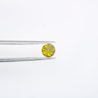 0.41 CT Stunning Round Brilliant Cut Polished Yellow Diamond | Perfect for Elegant Wedding Accessories and Gold Rings | Premium Gemstone
