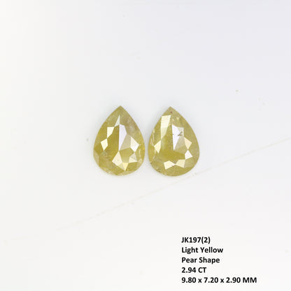 Pear Loose Pair Salt and Pepper Diamond, Natural Loose Diamond, Fancy Diamond for Wedding Ring & Earring, jewelry gift for women Diamonds
