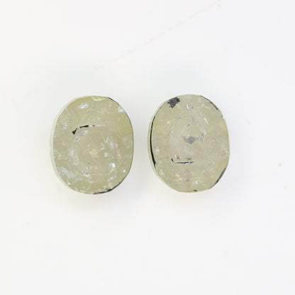 Oval Loose Pair Salt and Pepper Diamond, Natural Loose Diamond, Fancy Diamond for Wedding Ring & Earring, jewelry gift for women Diamonds