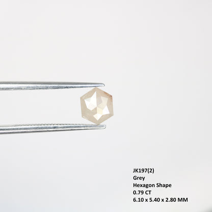 0.79 Salt and Pepper Hexagon Cut - Natural Loose Hexagon Shape -Unique Diamond for Ring - Special Gift for Her - Wholesaler of Diamond