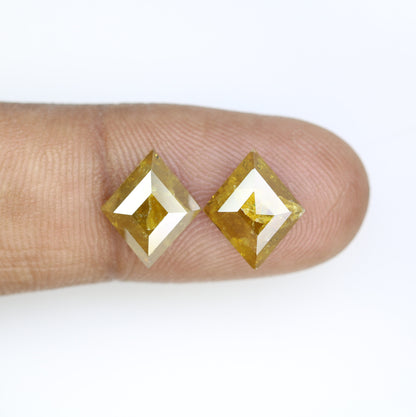 Kite Shield Loose Pair Salt and Pepper Diamond, Natural Loose Diamond, Fancy Diamond for Wedding Ring & Earring, jewelry gift for women