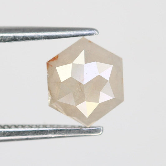 0.82 CT Natural Loose Hexagon - Salt and Pepper Hexagon For Rings - Rings Gifts For Wedding -  Fancy Gift for Her - Handmade Diamond