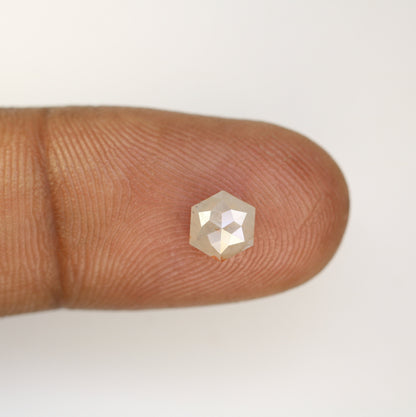 0.82 CT Natural Loose Hexagon - Salt and Pepper Hexagon For Rings - Rings Gifts For Wedding -  Fancy Gift for Her - Handmade Diamond