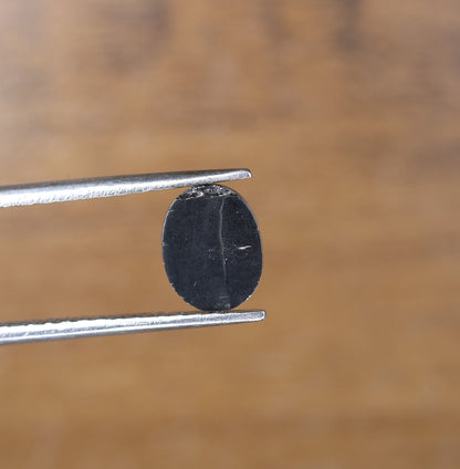 1.37 CT Fancy Black Rose Cut Oval 6 MM Loose Diamond, Designer Jewelry Gemstone