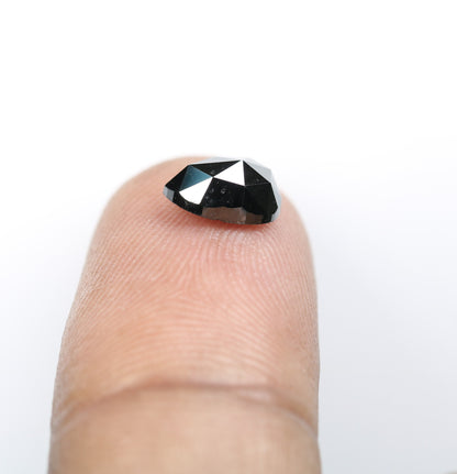 1.36 CT Natural Black Pear Shaped Loose Diamond | Ideal Gem for Custom Halo Engagement Ring | Unique Gold Ring Accent