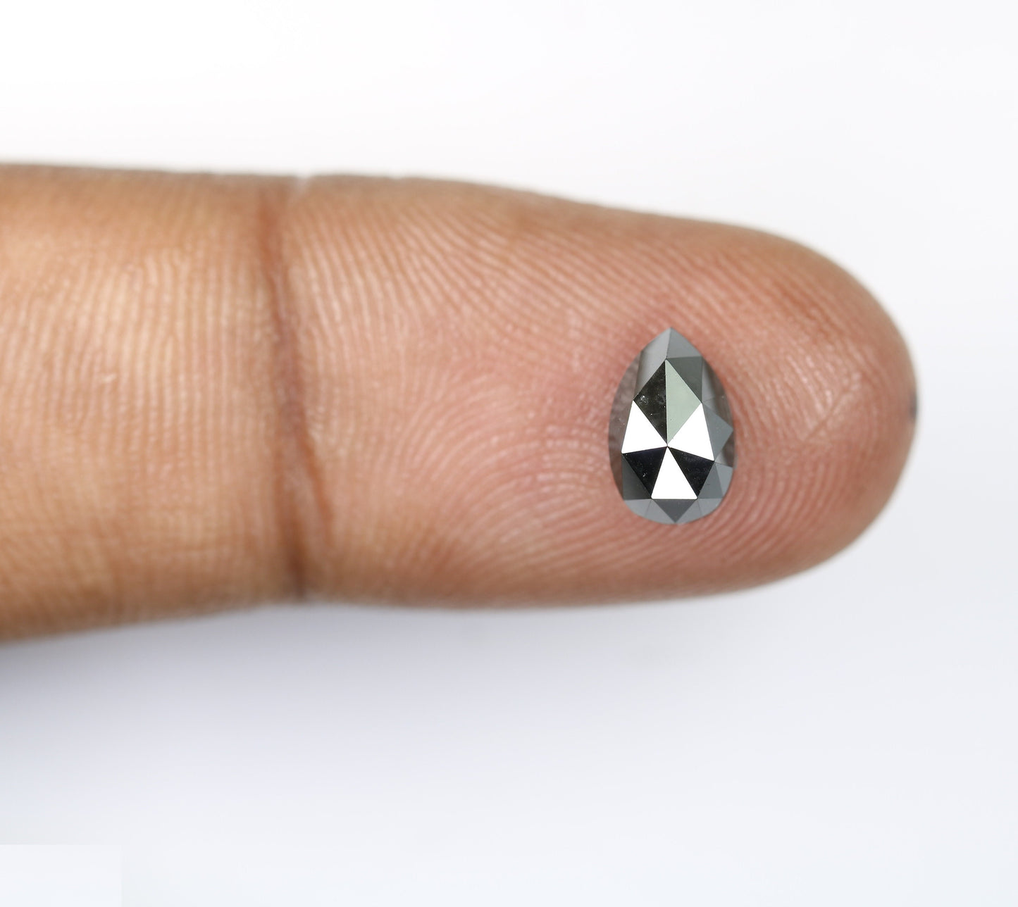 1.36 CT Natural Black Pear Shaped Loose Diamond | Ideal Gem for Custom Halo Engagement Ring | Unique Gold Ring Accent