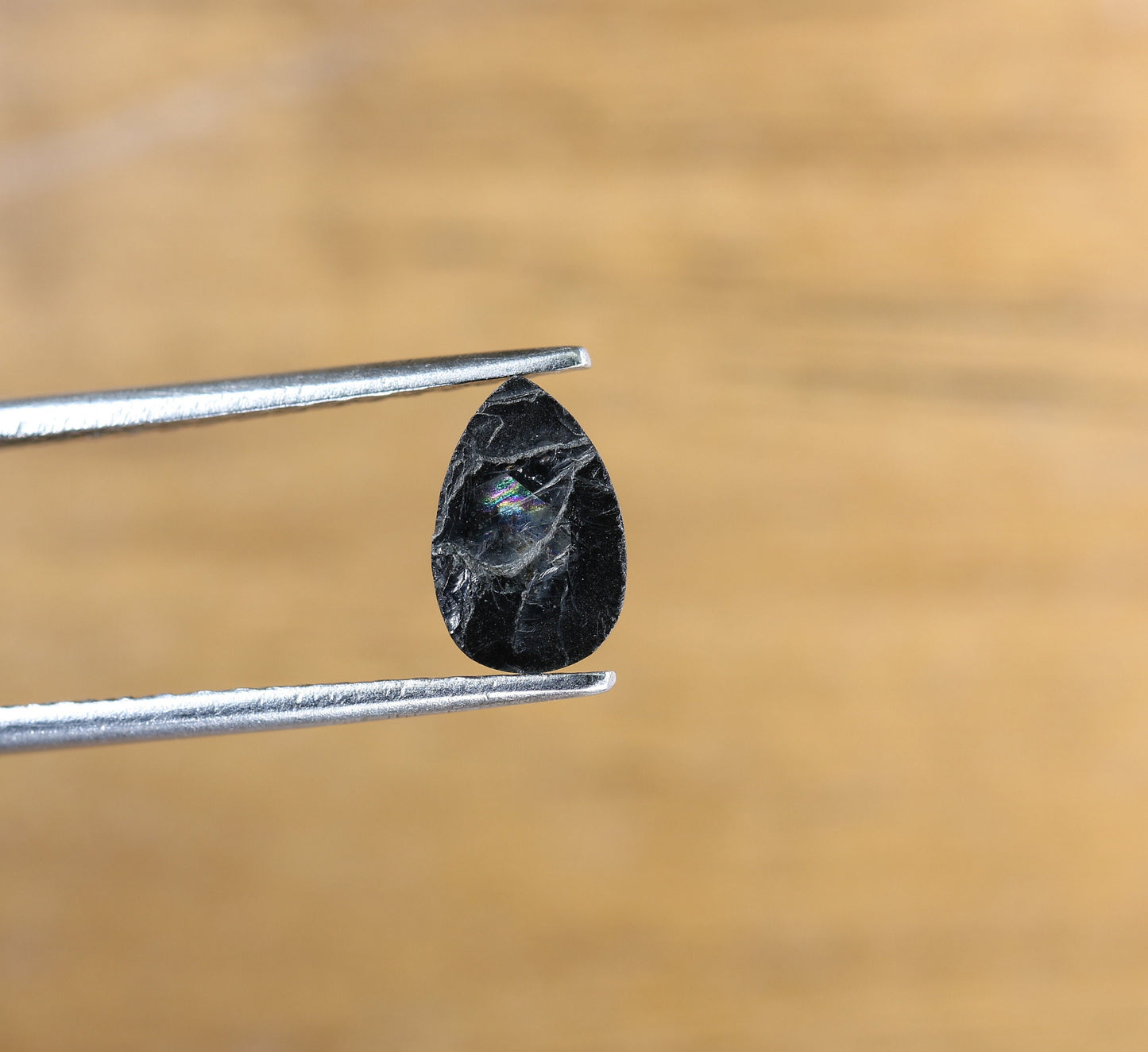 1.38 CT Beautiful Pear Shape Loose Black Rose Cut Polished Diamond | Stunning Gem for Custom Proposal Ring | Unique Gold Ring Accent