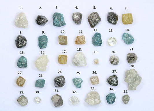 Rough Raw Diamonds | Natural Earth-Mined Loose Stones | Mixed Shape Fancy Color Diamonds | Unique Gemstone Collection by RocksDiamonds