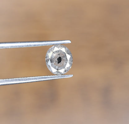 1 CT Natural Oval Salt and Pepper Rustic Diamond for Engagement Ring, Gift for Girlfriend, Sister, Anniversary